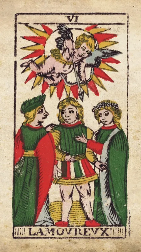 Os Enamorados, carta VI do Tarot de Marselha