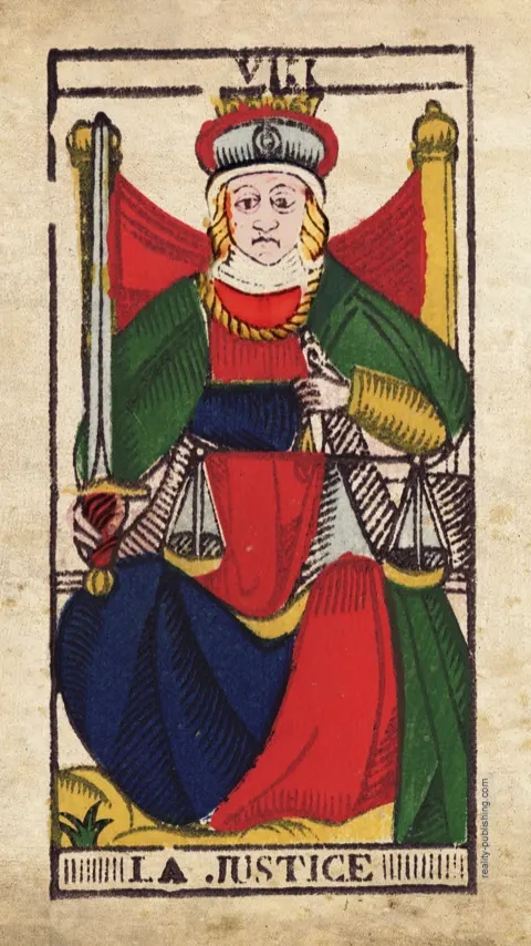 A Justiça, carta VIII do Tarot de Marselha