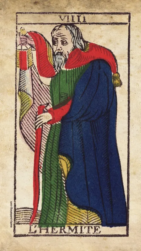 O Eremita, carta VIIII do Tarot de Marselha