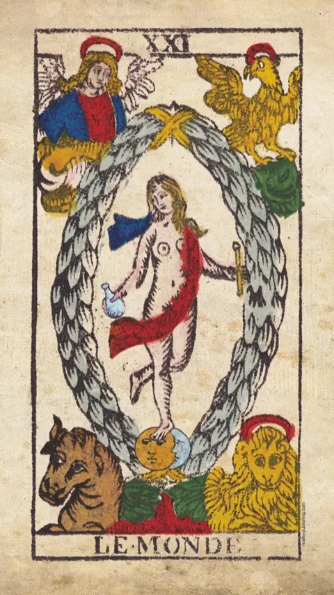 O Mundo, carta XXI do Tarot de Marselha